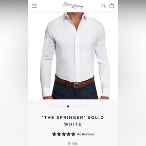 State & Liberty Solid White Dress Shirt - Sz XL